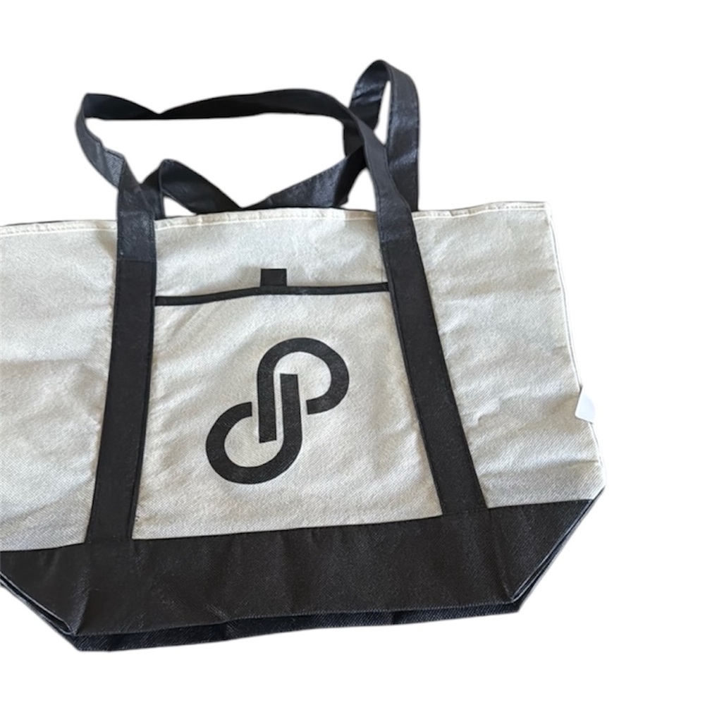 Poshmark Logo Tote Bag - Black and White, stickers & thank you card New no tag